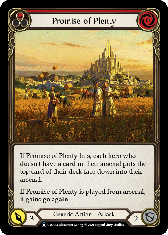 Promise of Plenty (Red) (Rainbow Foil) [CRU183-RF] Unlimited Rainbow Foil | Shuffle n Cut Hobbies & Games