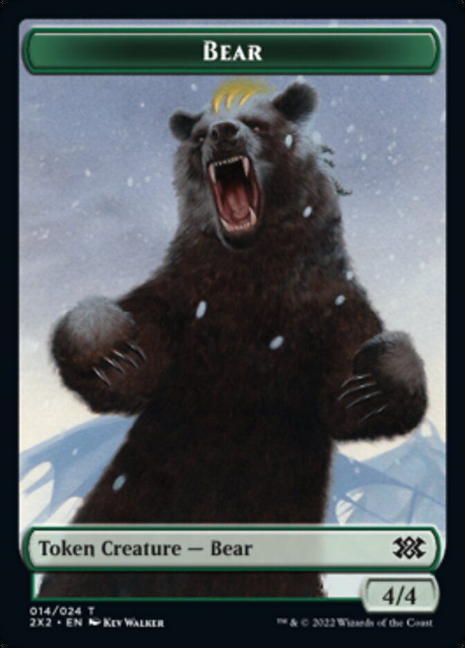 Bear // Knight Double-Sided Token [Double Masters 2022 Tokens] | Shuffle n Cut Hobbies & Games
