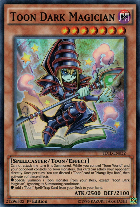 Toon Dark Magician [TDIL-EN032] Super Rare | Shuffle n Cut Hobbies & Games