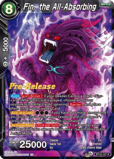 Fin, the All-Absorbing (BT15-127) [Saiyan Showdown Prerelease Promos] | Shuffle n Cut Hobbies & Games