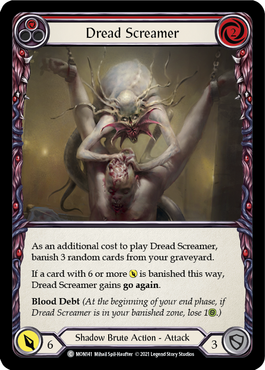 Dread Screamer (Red) (Rainbow Foil) [MON141-RF] 1st Edition Rainbow Foil | Shuffle n Cut Hobbies & Games