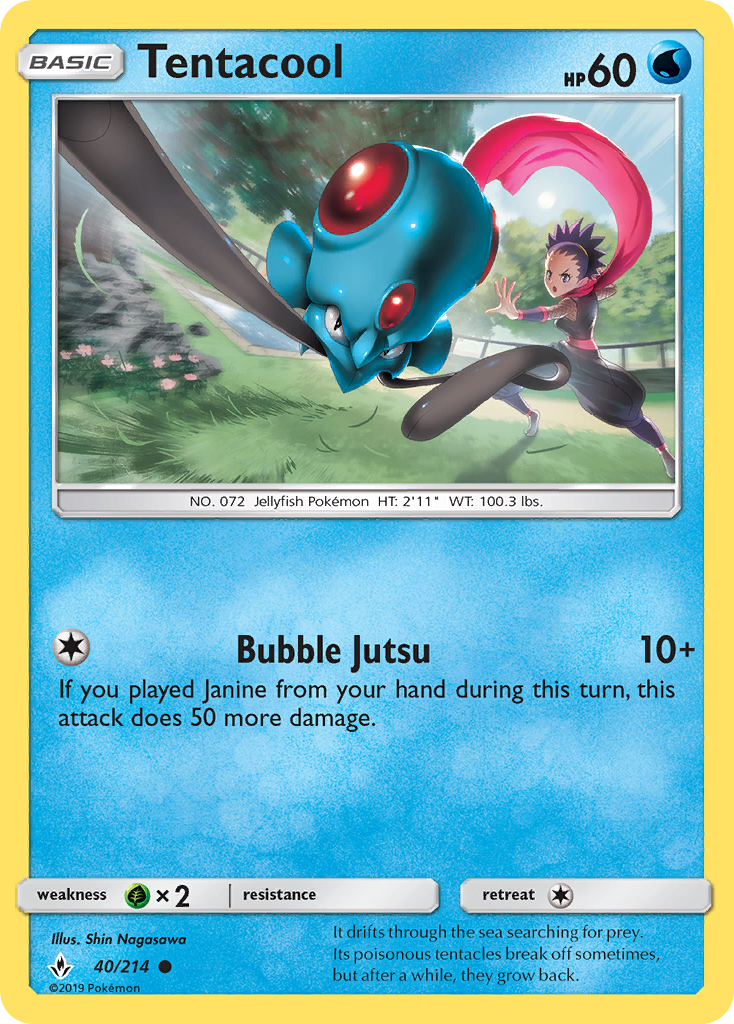 Tentacool (40/214) [Sun & Moon: Unbroken Bonds] | Shuffle n Cut Hobbies & Games