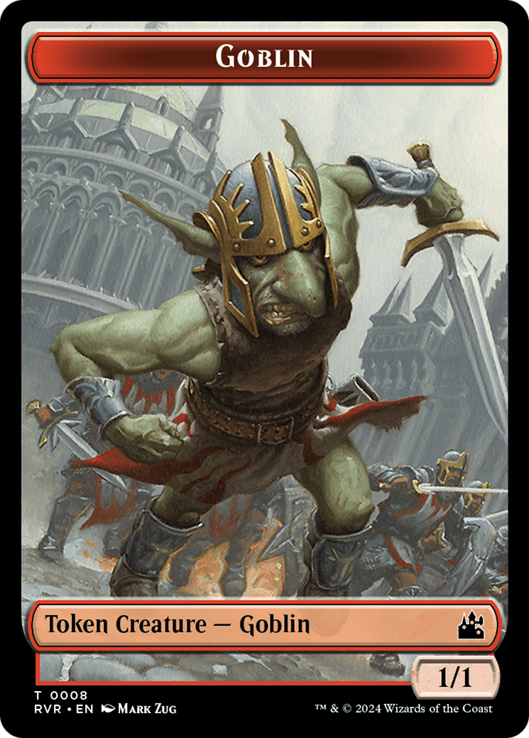 Goblin (0008) // Spirit (0004) Double-Sided Token [Ravnica Remastered Tokens] | Shuffle n Cut Hobbies & Games