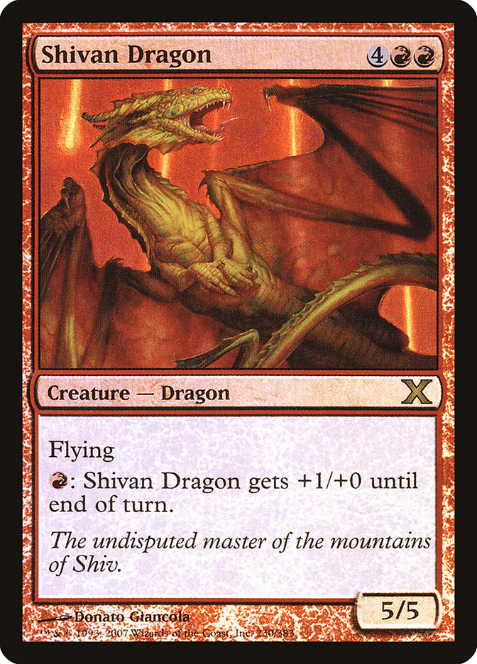 Shivan Dragon (Premium Foil) [Tenth Edition] | Shuffle n Cut Hobbies & Games