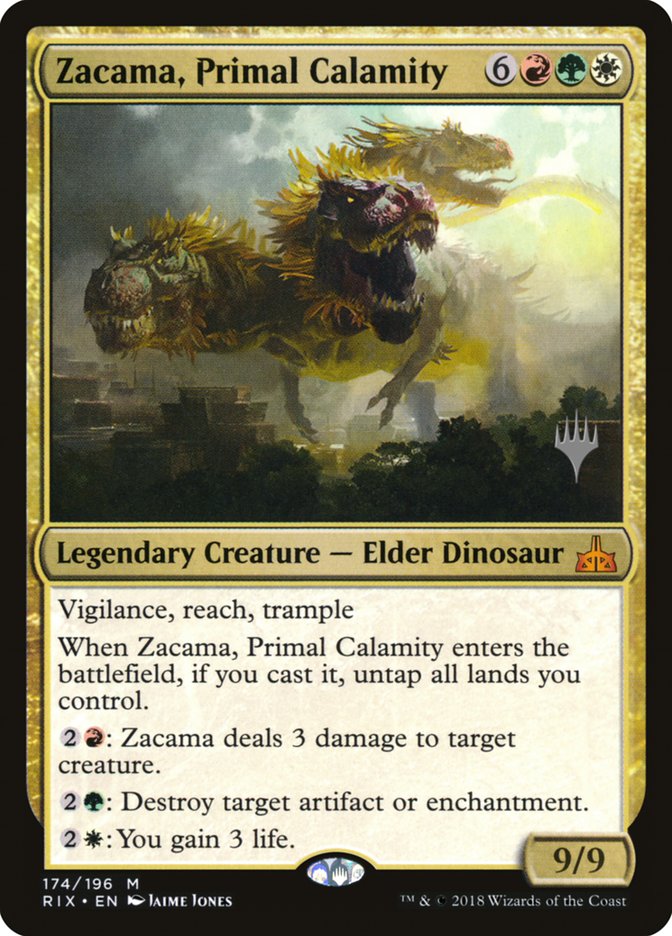 Zacama, Primal Calamity (Promo Pack) [Rivals of Ixalan Promos] | Shuffle n Cut Hobbies & Games