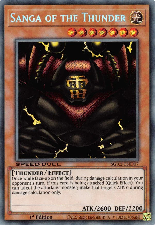 Sanga of the Thunder [SGX2-END07] Secret Rare | Shuffle n Cut Hobbies & Games