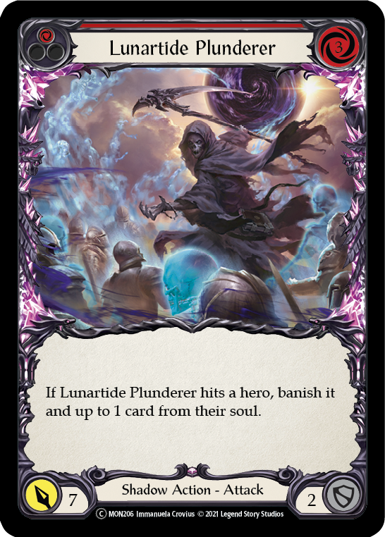 Lunartide Plunderer (Red) (Rainbow Foil) [U-MON206-RF] Unlimited Edition Rainbow Foil | Shuffle n Cut Hobbies & Games