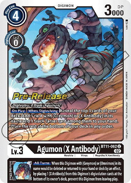 Agumon (X Antibody) [BT11-062] [Dimensional Phase Pre-Release Promos] | Shuffle n Cut Hobbies & Games