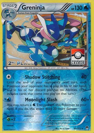 Greninja (40/122) (League Promo 2nd Place) [XY: BREAKpoint] | Shuffle n Cut Hobbies & Games