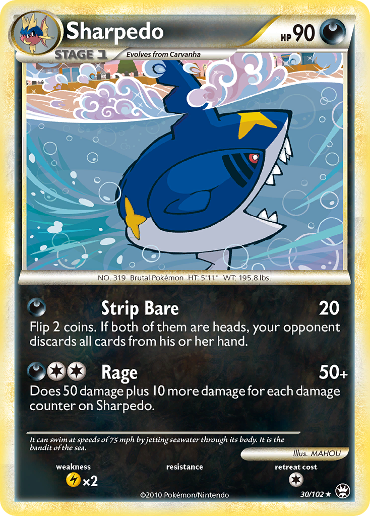 Sharpedo (30/102) [HeartGold & SoulSilver: Triumphant] | Shuffle n Cut Hobbies & Games