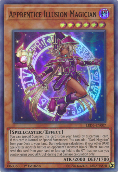 Apprentice Illusion Magician [LED6-EN007] Super Rare | Shuffle n Cut Hobbies & Games