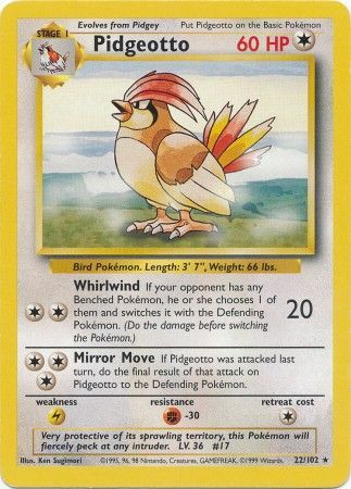 Pidgeotto (22/102) [Base Set Unlimited] | Shuffle n Cut Hobbies & Games
