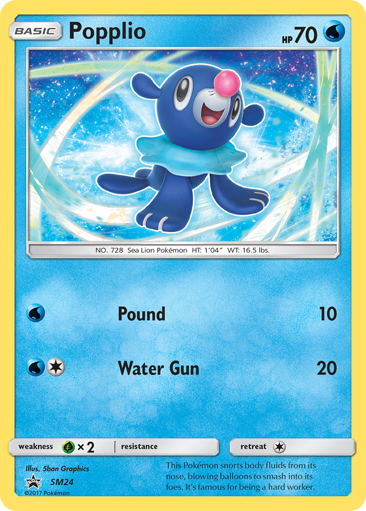 Popplio (SM24) [Sun & Moon: Black Star Promos] | Shuffle n Cut Hobbies & Games