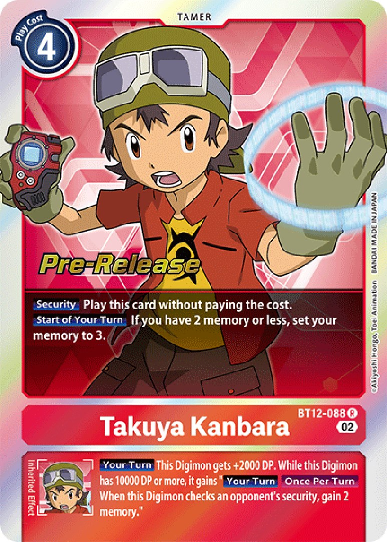 Takuya Kanbara [BT12-088] [Across Time Pre-Release Cards] | Shuffle n Cut Hobbies & Games