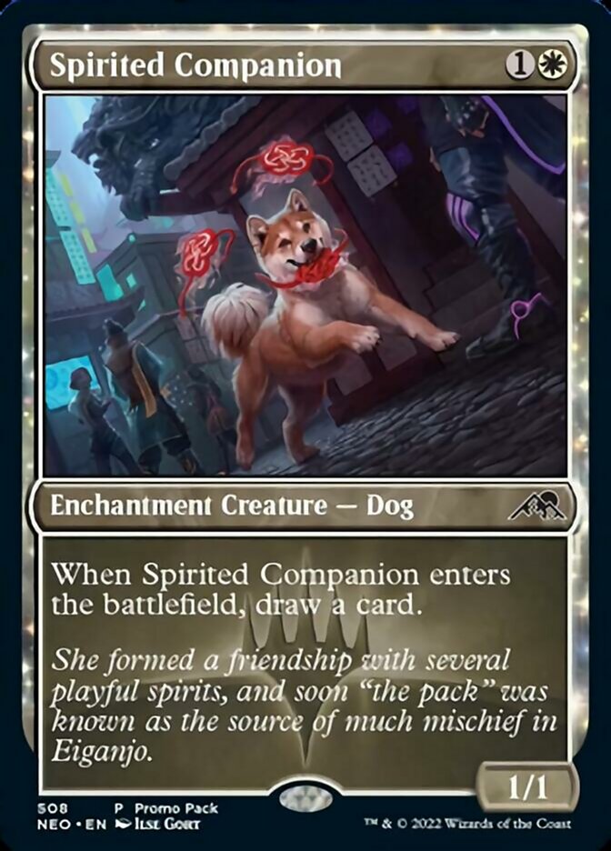 Spirited Companion (Promo Pack) [Kamigawa: Neon Dynasty Promos] | Shuffle n Cut Hobbies & Games