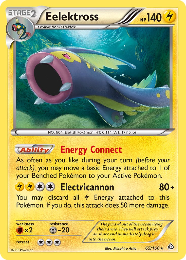 Eelektross (65/160) (Cosmos Holo) (Blister Exclusive) [XY: Primal Clash] | Shuffle n Cut Hobbies & Games