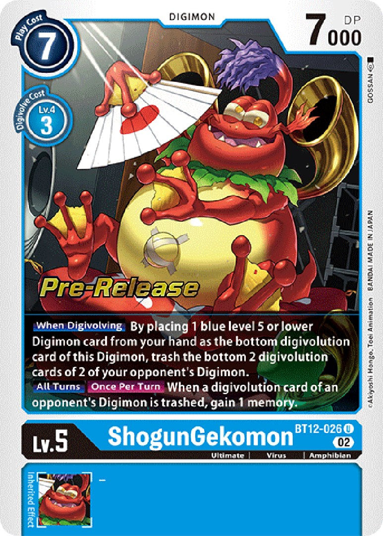 ShogunGekomon [BT12-026] [Across Time Pre-Release Cards] | Shuffle n Cut Hobbies & Games