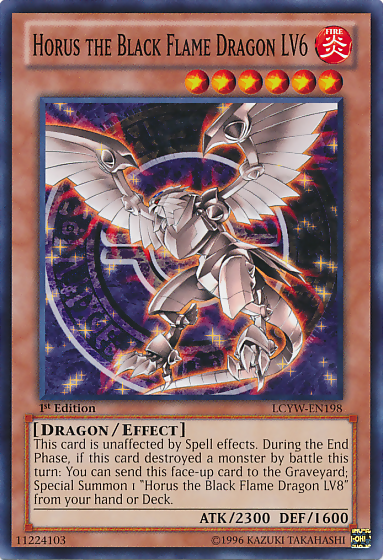 Horus the Black Flame Dragon LV6 [LCYW-EN198] Common | Shuffle n Cut Hobbies & Games