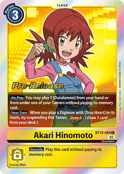 Akari Hinomoto [BT10-089] [Xros Encounter Pre-Release Cards] | Shuffle n Cut Hobbies & Games