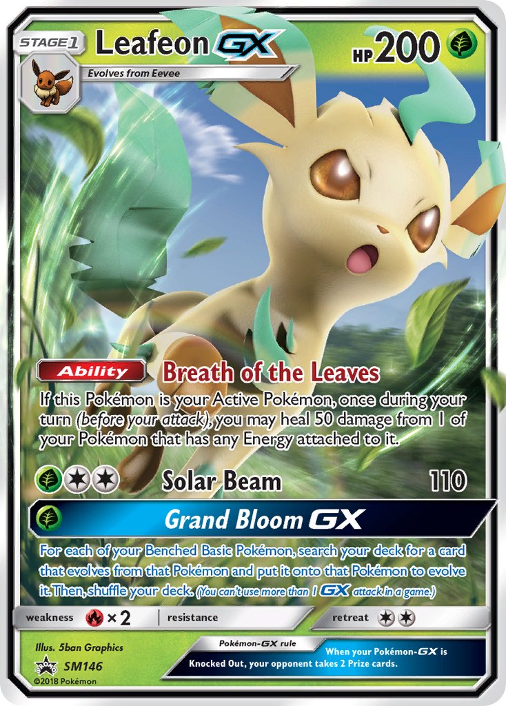 Leafeon GX (SM146) [Sun & Moon: Black Star Promos] | Shuffle n Cut Hobbies & Games