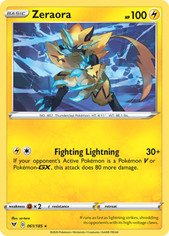 Zeraora (061/185) [Sword & Shield: Vivid Voltage] | Shuffle n Cut Hobbies & Games