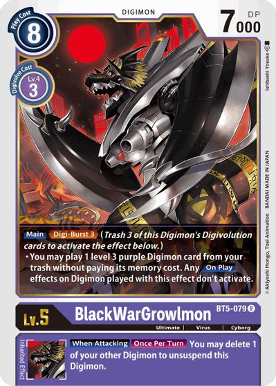 BT5-079: BlackWarGrowlmon | Shuffle n Cut Hobbies & Games