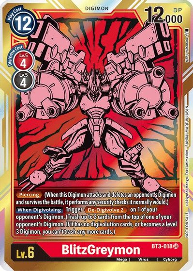 BT3-018 BlitzGreymon (Alternate Art) | Shuffle n Cut Hobbies & Games