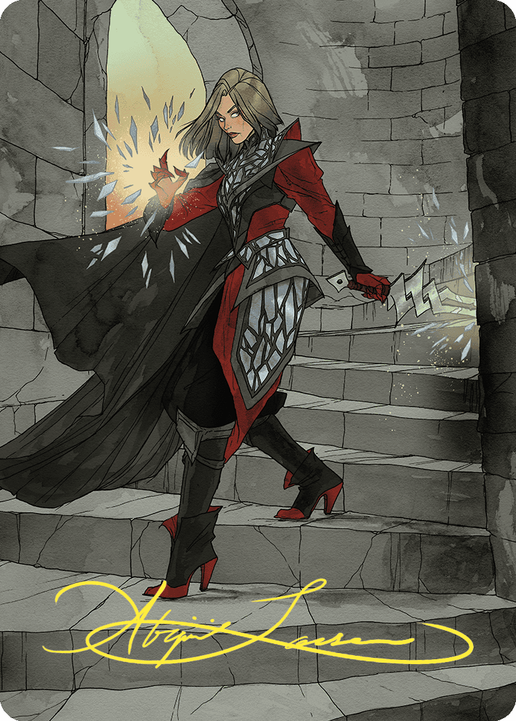 Rowan, Scion of War Art Card (59/81) (Gold-Stamped Signature) [Wilds of Eldraine Art Series] | Shuffle n Cut Hobbies & Games