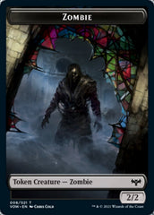 Zombie (008) // Vampire (016) Double-Sided Token [Innistrad: Crimson Vow Tokens] | Shuffle n Cut Hobbies & Games