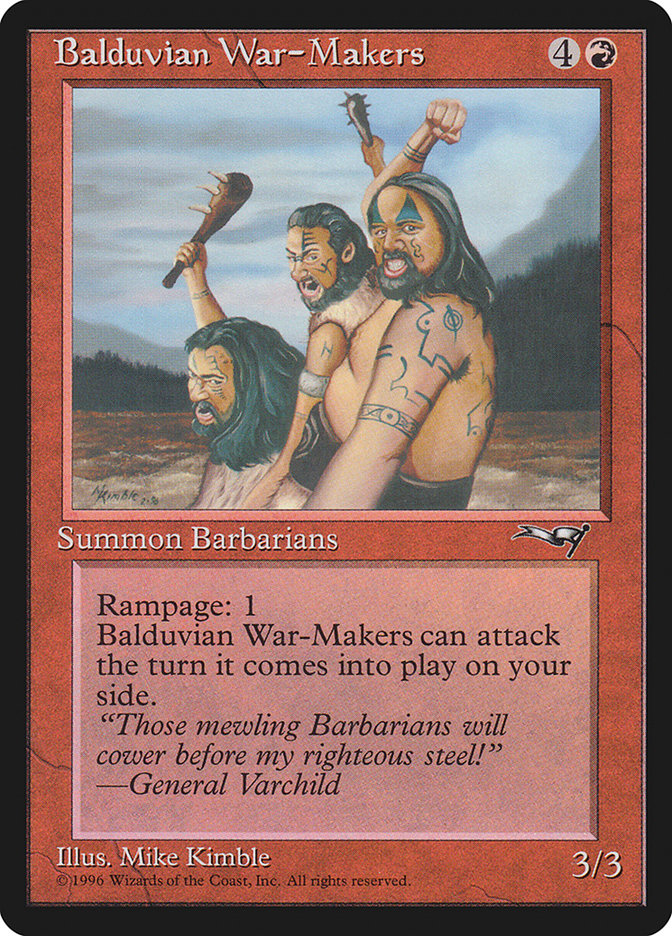 Balduvian War-Makers (Treeline Background) [Alliances] | Shuffle n Cut Hobbies & Games