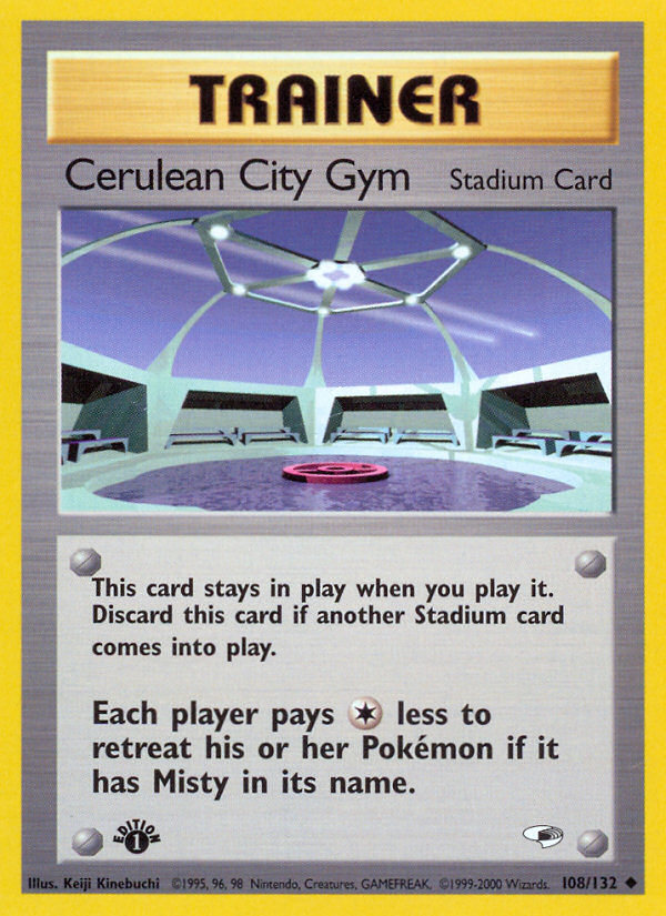 Cerulean City Gym (108/132) [Gym Heroes 1st Edition] | Shuffle n Cut Hobbies & Games