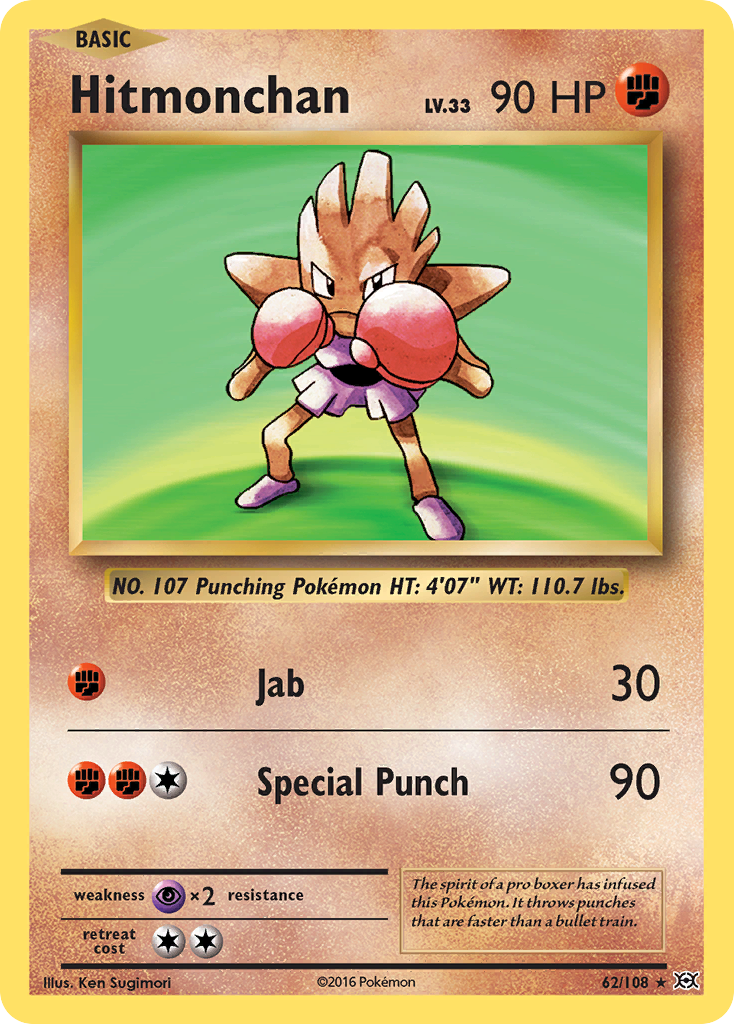 Hitmonchan (62/108) [XY: Evolutions] | Shuffle n Cut Hobbies & Games