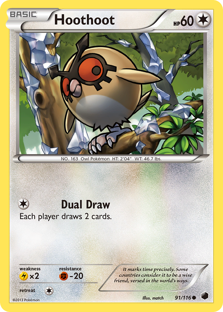 Hoothoot (91/116) [Black & White: Plasma Freeze] | Shuffle n Cut Hobbies & Games