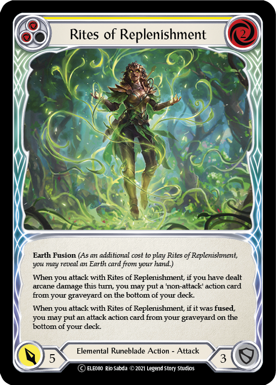 Rites of Replenishment (Yellow) [U-ELE080] Unlimited Normal | Shuffle n Cut Hobbies & Games