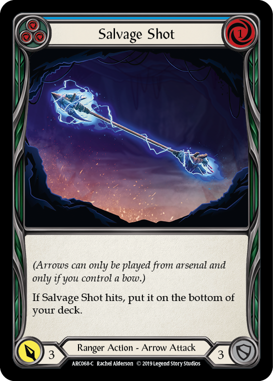 Salvage Shot (Blue) [ARC068-C] 1st Edition Rainbow Foil | Shuffle n Cut Hobbies & Games