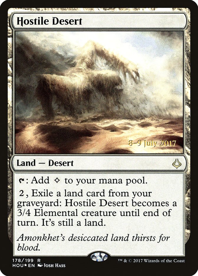 Hostile Desert [Hour of Devastation Prerelease Promos] | Shuffle n Cut Hobbies & Games