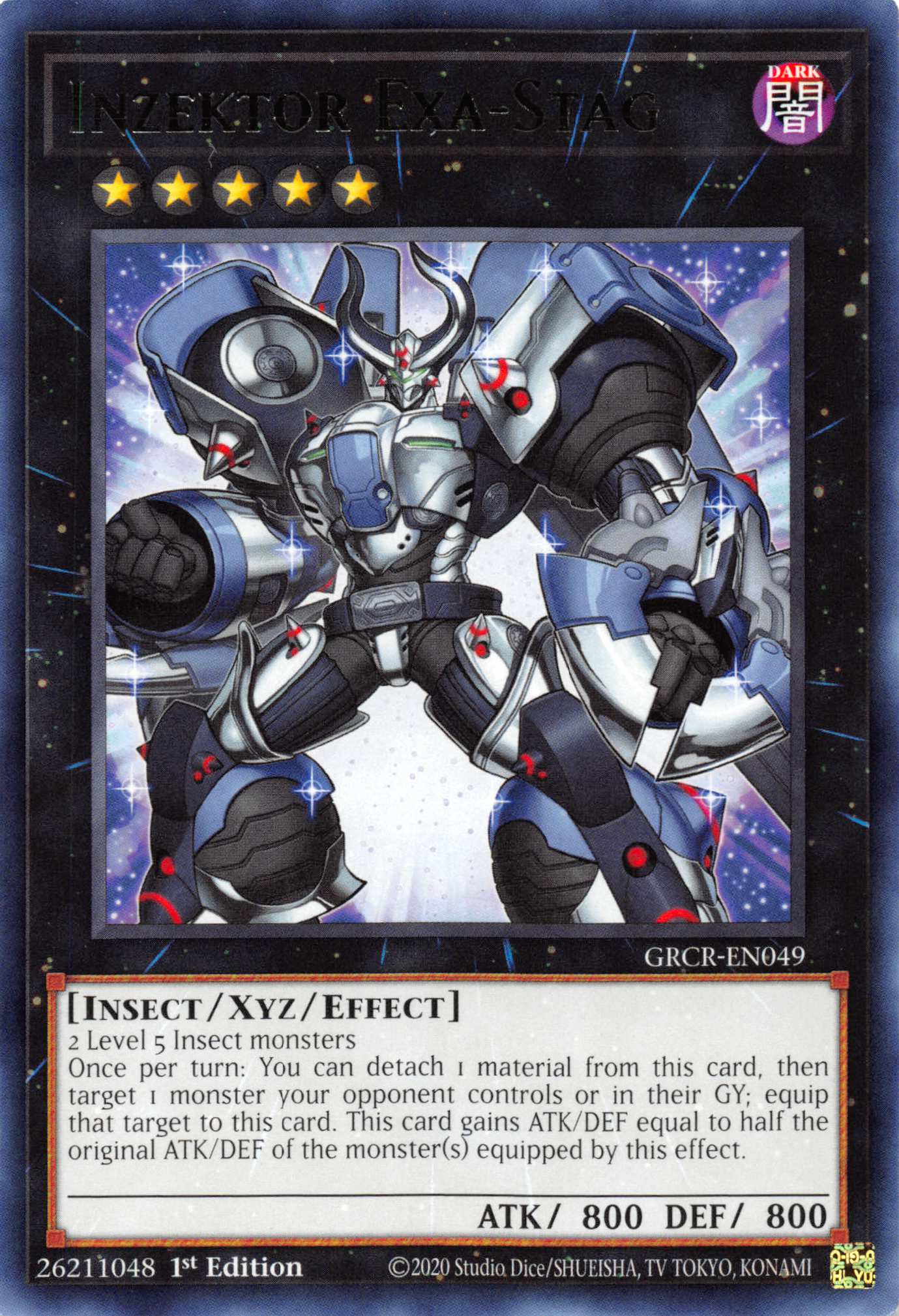 Inzektor Exa-Stag [GRCR-EN049] Rare | Shuffle n Cut Hobbies & Games