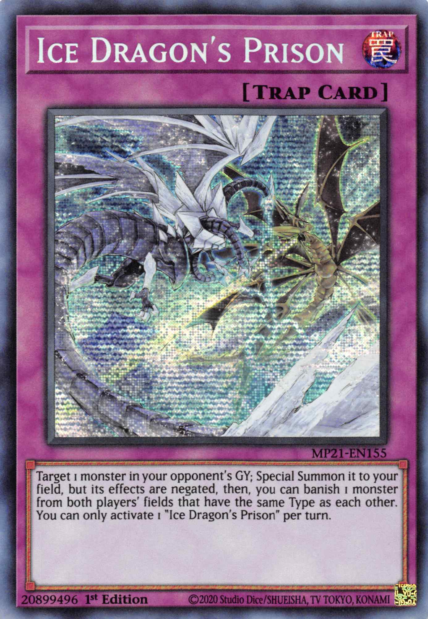 Ice Dragon's Prison [MP21-EN155] Prismatic Secret Rare | Shuffle n Cut Hobbies & Games