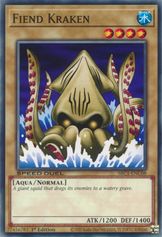 Fiend Kraken [SBC1-ENC08] Common | Shuffle n Cut Hobbies & Games