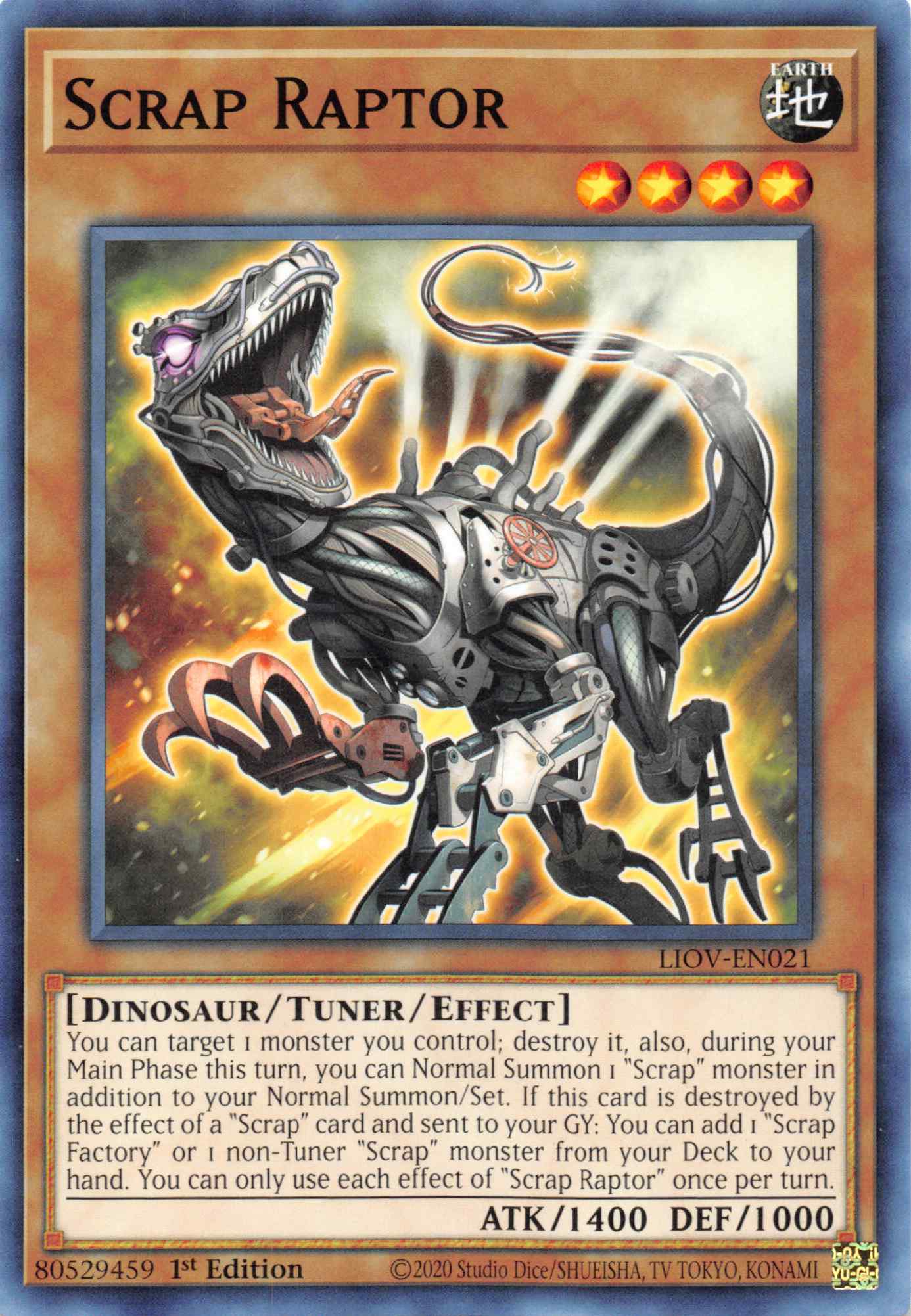Scrap Raptor [LIOV-EN021] Common | Shuffle n Cut Hobbies & Games
