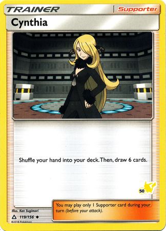 Cynthia (119/156) (Pikachu Stamp #50) [Battle Academy 2020] | Shuffle n Cut Hobbies & Games