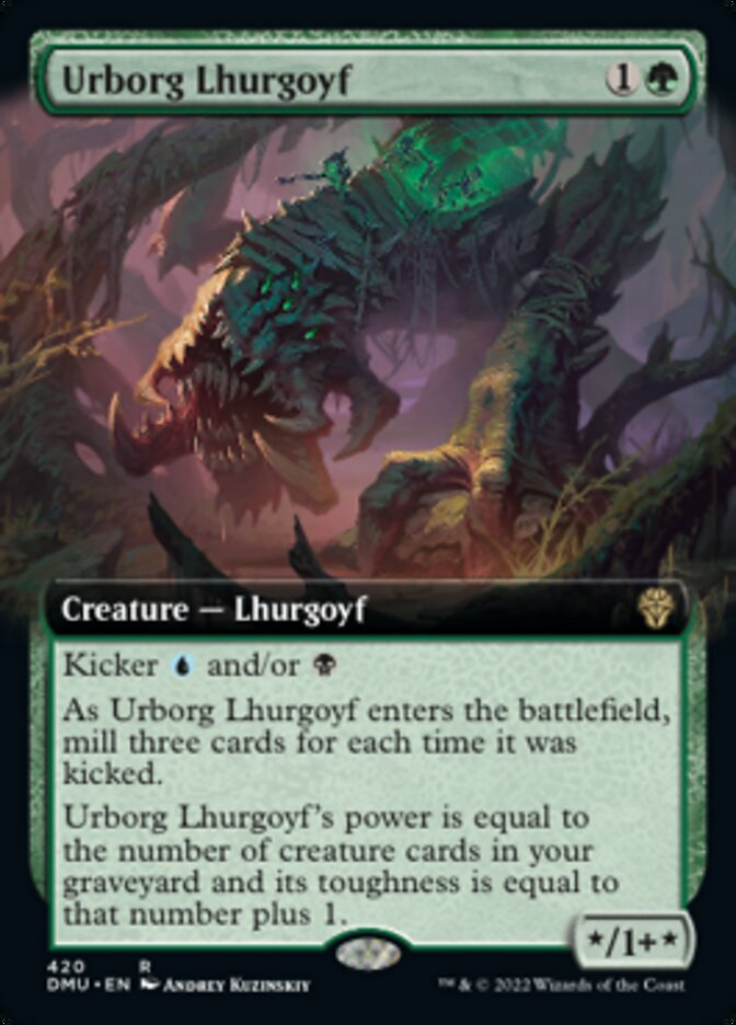 Urborg Lhurgoyf (Extended Art) [Dominaria United] | Shuffle n Cut Hobbies & Games