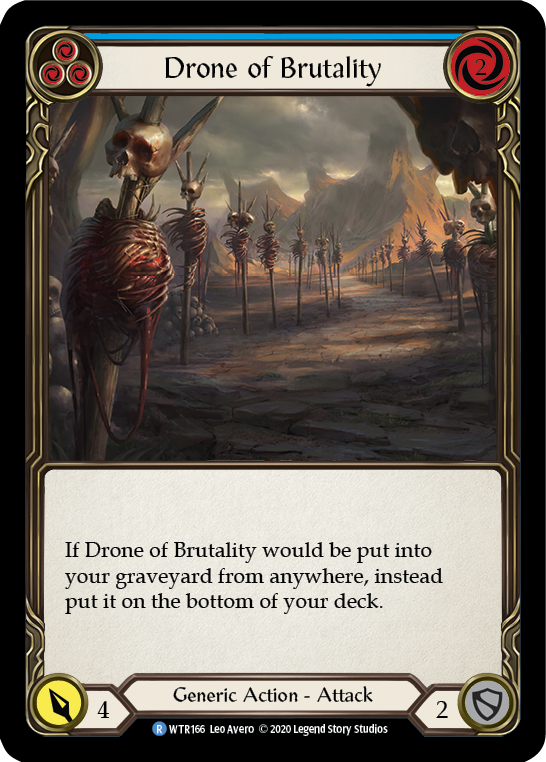 Drone of Brutality (Blue) [U-WTR166] (Welcome to Rathe Unlimited)  Unlimited Rainbow Foil | Shuffle n Cut Hobbies & Games