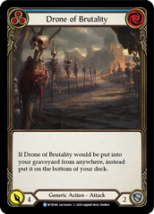 Drone of Brutality (Blue) [U-WTR166] (Welcome to Rathe Unlimited)  Unlimited Rainbow Foil | Shuffle n Cut Hobbies & Games