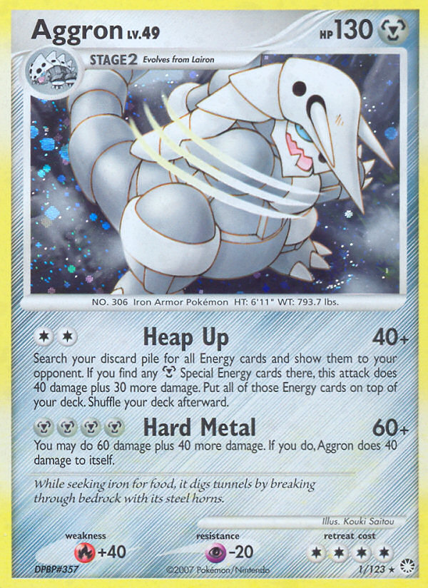 Aggron (1/123) [Diamond & Pearl: Mysterious Treasures] | Shuffle n Cut Hobbies & Games