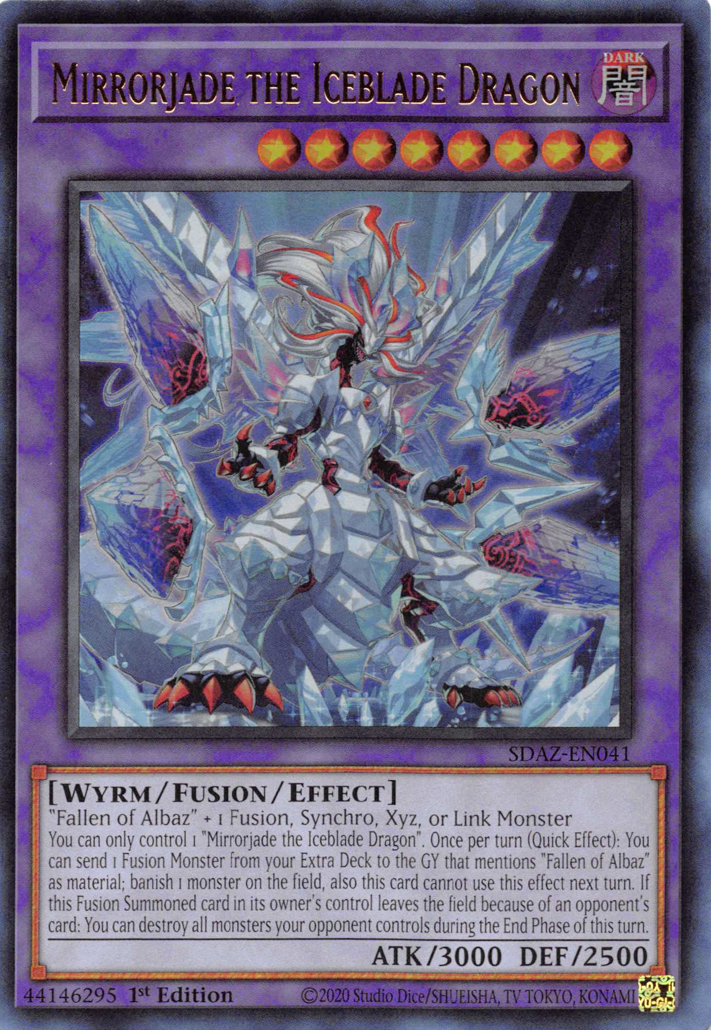 Mirrorjade the Iceblade Dragon [SDAZ-EN041] Ultra Rare | Shuffle n Cut Hobbies & Games