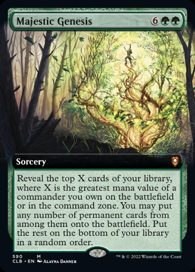 Majestic Genesis (Extended Art) [Commander Legends: Battle for Baldur's Gate] | Shuffle n Cut Hobbies & Games