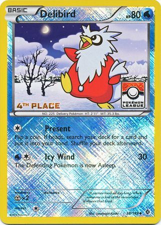 Delibird (38/149) (League Promo 4th Place) [Black & White: Boundaries Crossed] | Shuffle n Cut Hobbies & Games