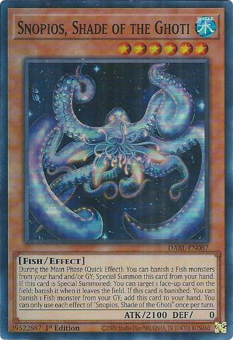 Snopios, Shade of the Ghoti [DABL-EN087] Super Rare | Shuffle n Cut Hobbies & Games