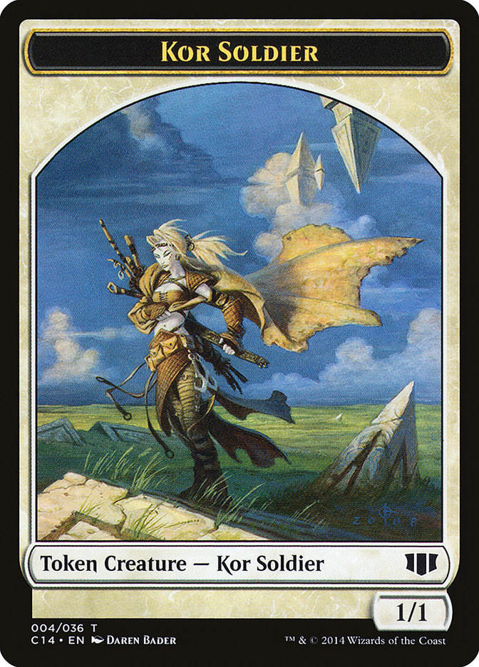 Kor Soldier // Pegasus Double-Sided Token [Commander 2014 Tokens] | Shuffle n Cut Hobbies & Games